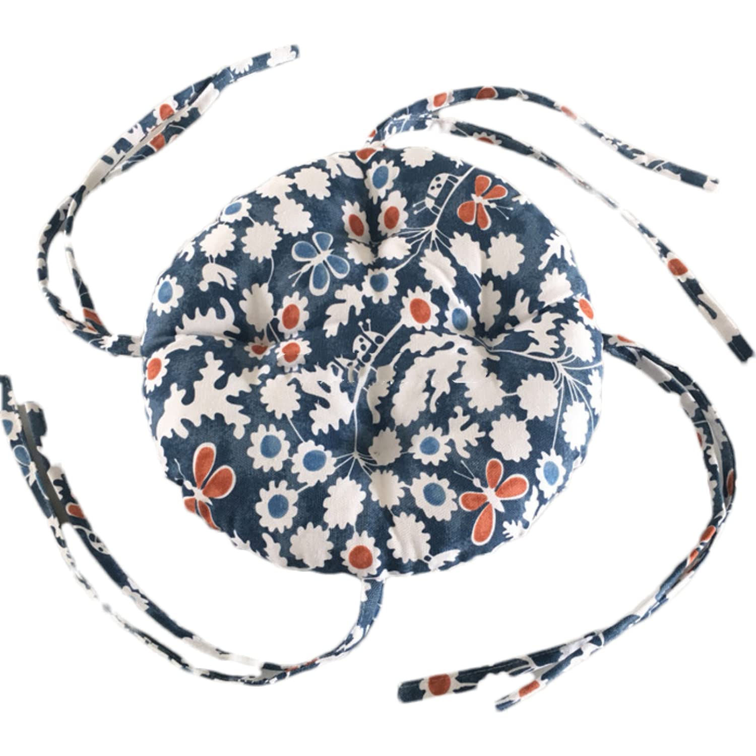 NVEOP Round Bar Stool Cushion with 4 Ties 12 inch, Comfortable Sitting for Round Wooden or Metal Stools, Make Your Old Stool New(Stool Cushion only,