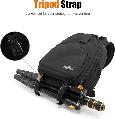 Miniatura 7 de Cwatcun Bolsa bandolera para cámara, bolsa cruzada para cámara fotográfica, mochila para fotógrafos para cámaras DSLR SLR Canon Nikon Sony sin espejo