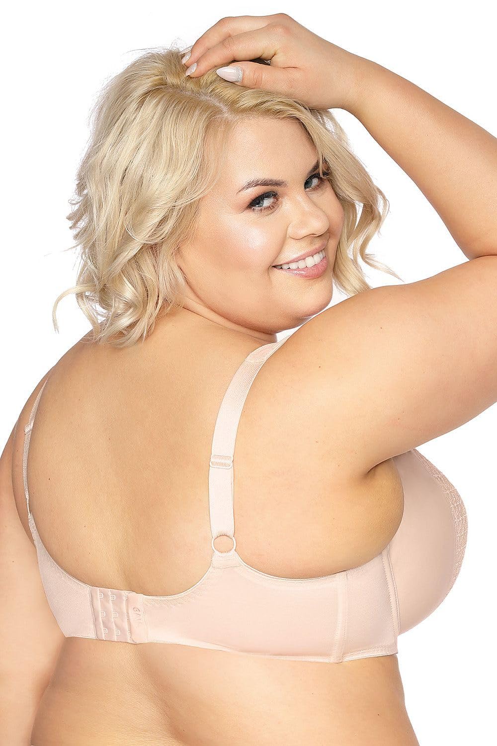 Gaia Reggiseno Non Imbottito Classico con Ricami 874M Samira Maxi, Beige,8D