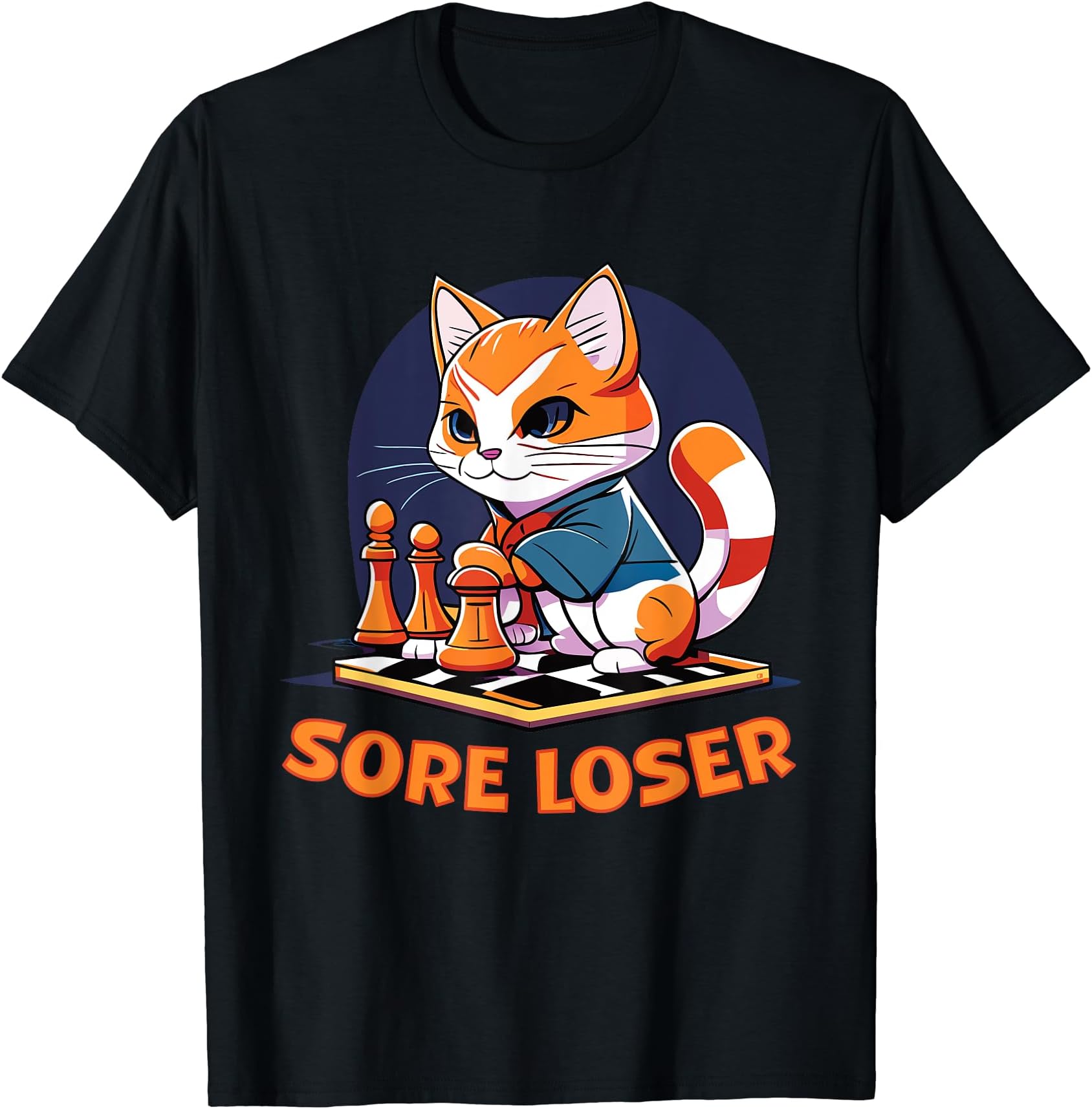 Sore Loser - Cute Cat Chess T-Shirt
