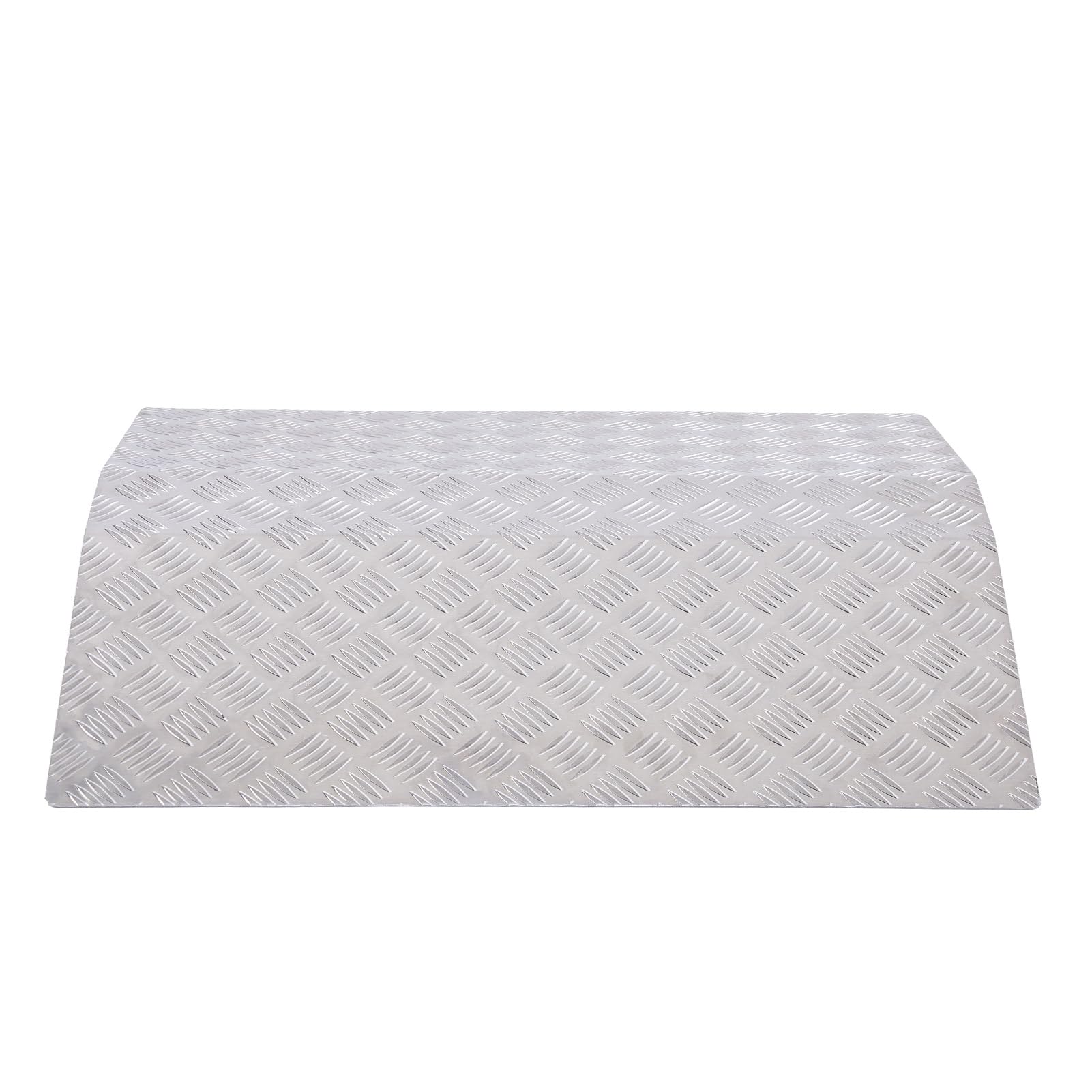 Warmiehomy Wheelchair Ramp Threshold Ramp for Doorways 70L x 60W x 7.5H CM 272KG Loading Capacity Aluminum Alloy Door Ramp for Wheelchair Motorbike Bike Stroller, Silver