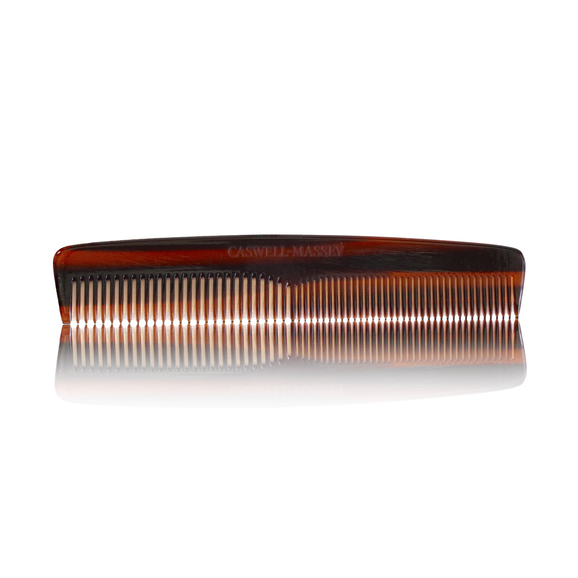 Caswell-MasseyMedium-Fine Dual Tooth Comb, Handmade from Renewable & Plant-Based Italian Cellulose Acetate, Tortoise Pattern, 5.5”