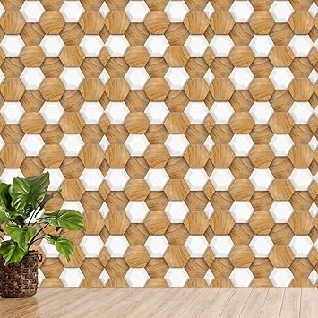 The Seven Colours Self Adhesive Wallpapers Wooden Style Pattern Vinyl Sticker for Wall Decors | Floors | Flooring | Home Decoration (120X300 CM)