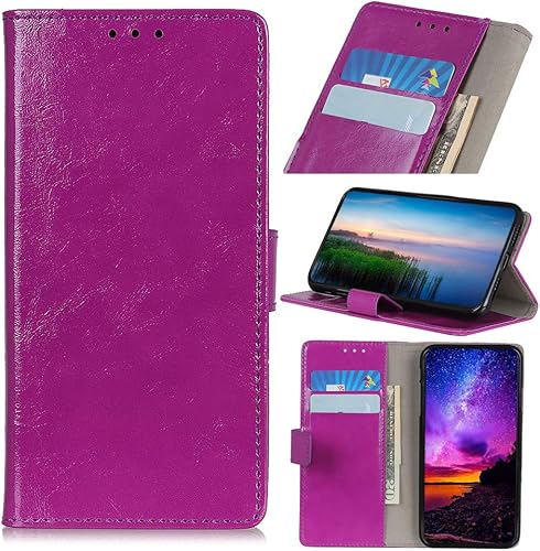 SWMGO   Flip Portafoglio Custodia per Alcatel 1s 2019   Viola 