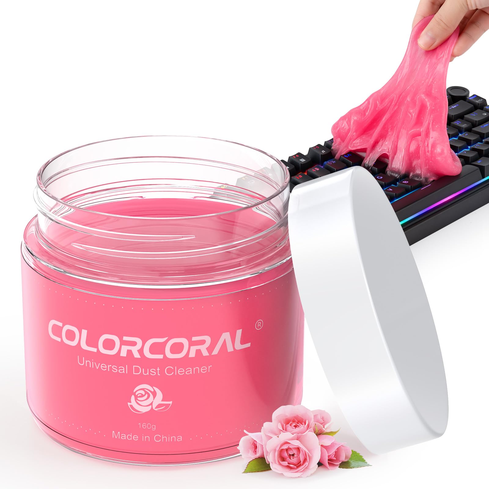 ColorCoral Universal Cleaning Gel Keyboard Dust Cleaner for Office Electronics Product Cleaning Putty for Car Detailing Laptop Dusting