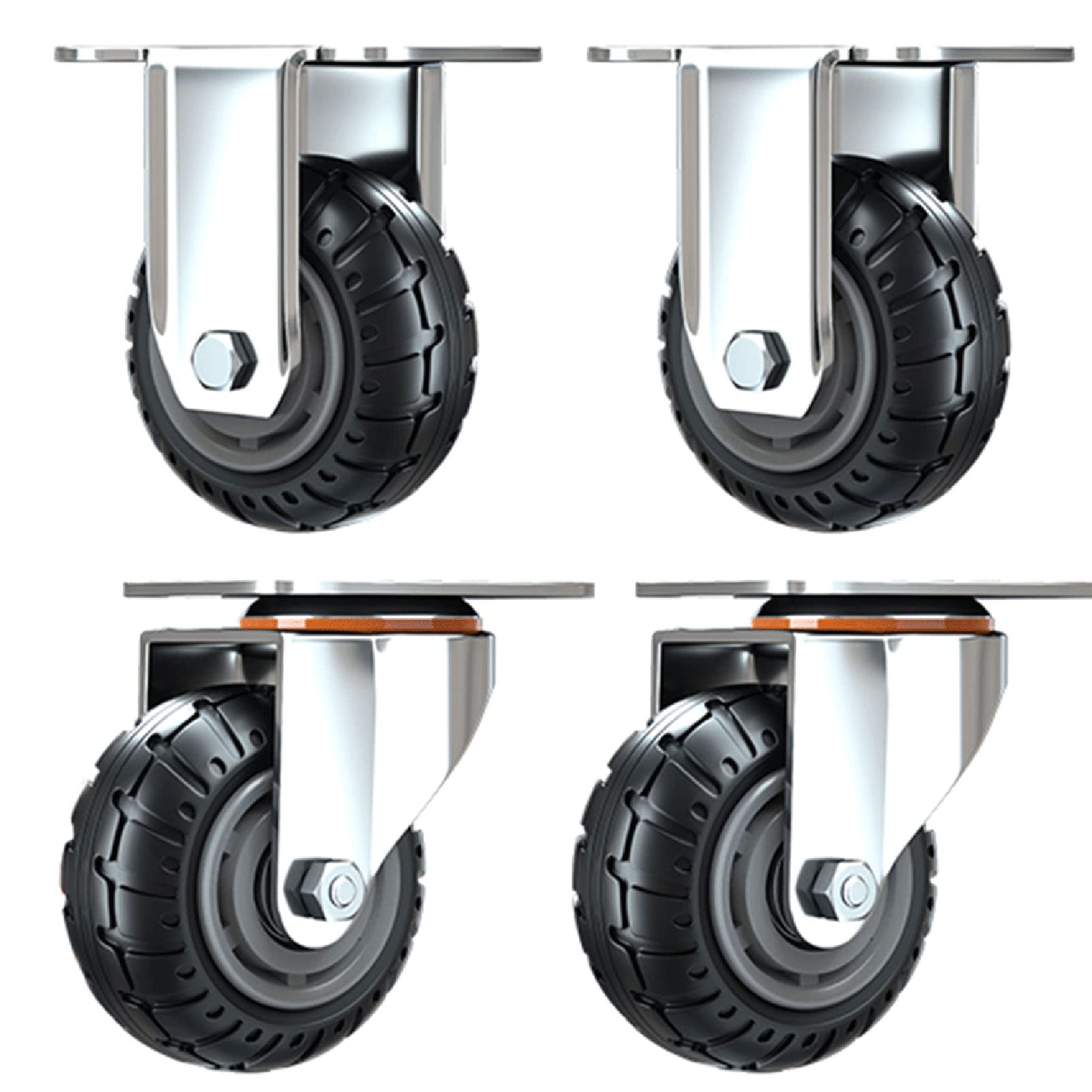 Ruote del carrello rotelle a sfera rotelle per piastre di qualità rotelle di servizio per mobili rotelle a sfera antiscivolo set di ruote di ricambio con diametro in gomma impermeabile