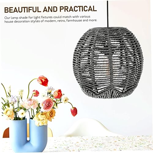 Miniatura 4 de DOITOOL Pantalla de lámpara de araña, pantallas de lámpara de araña, cubierta de lámpara de cuerda, pantalla de lámpara duradera, lámpara colgante