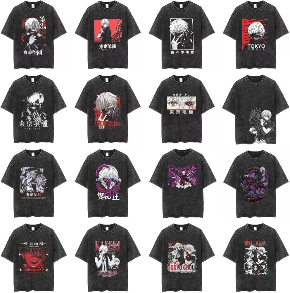 Amazon | 金木研 カネキ ケン Tシャツ 東京喰種 半袖 夏服 上着