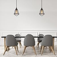 Vista 6 de Industrial Pendant Light INNOCCY Edison Hanging Cage Pendant Lights E26 E27 Base Vintage Adjustable Pendant Lamp Fixture for Kitchen Home Lighting 2