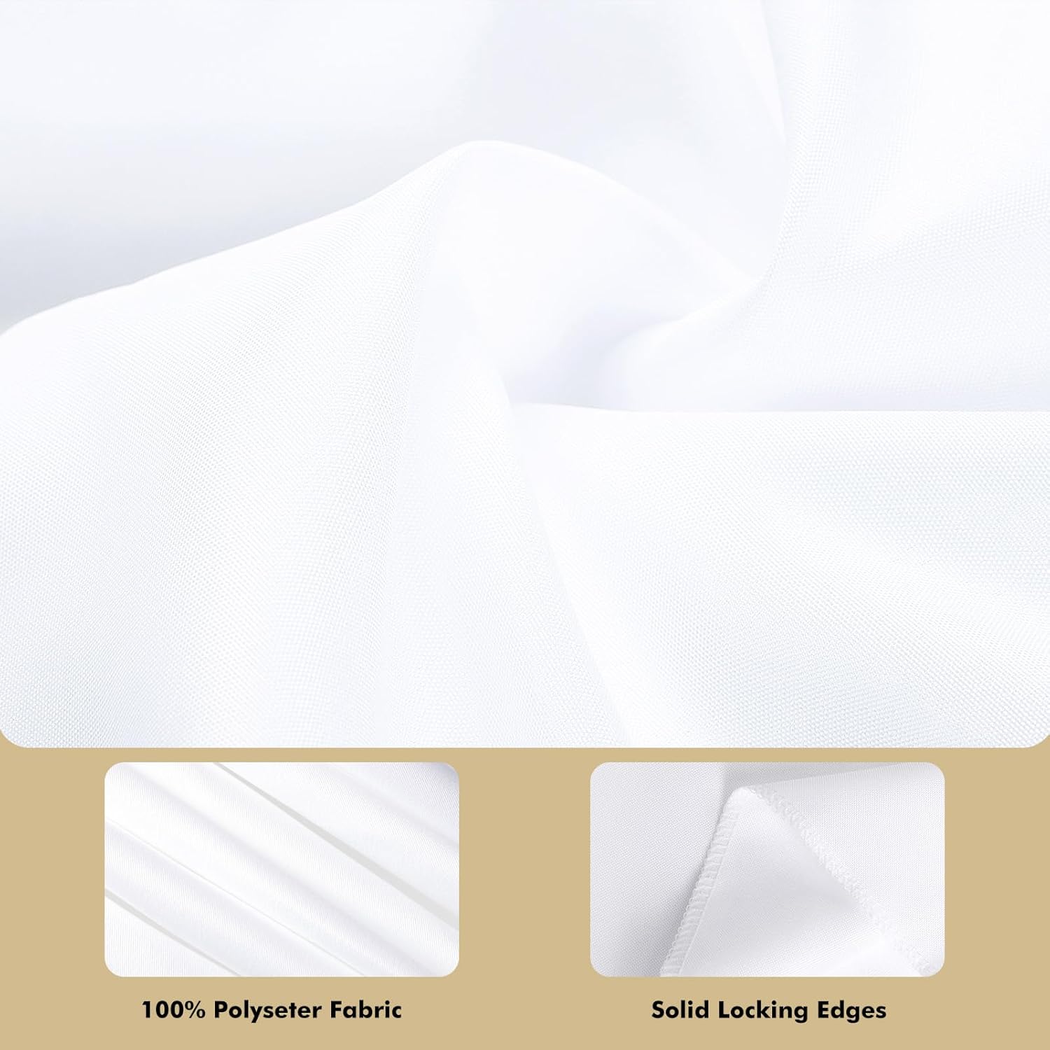 Fixwal 90 x 132 Inch White Tablecloths for Rectangle Tables,3 Pack Table Clothes for 6-8 Ft Tables, Reusable and Washable, Polyester Fabric Table Covers for Wedding Party Dining Banquet Decoration