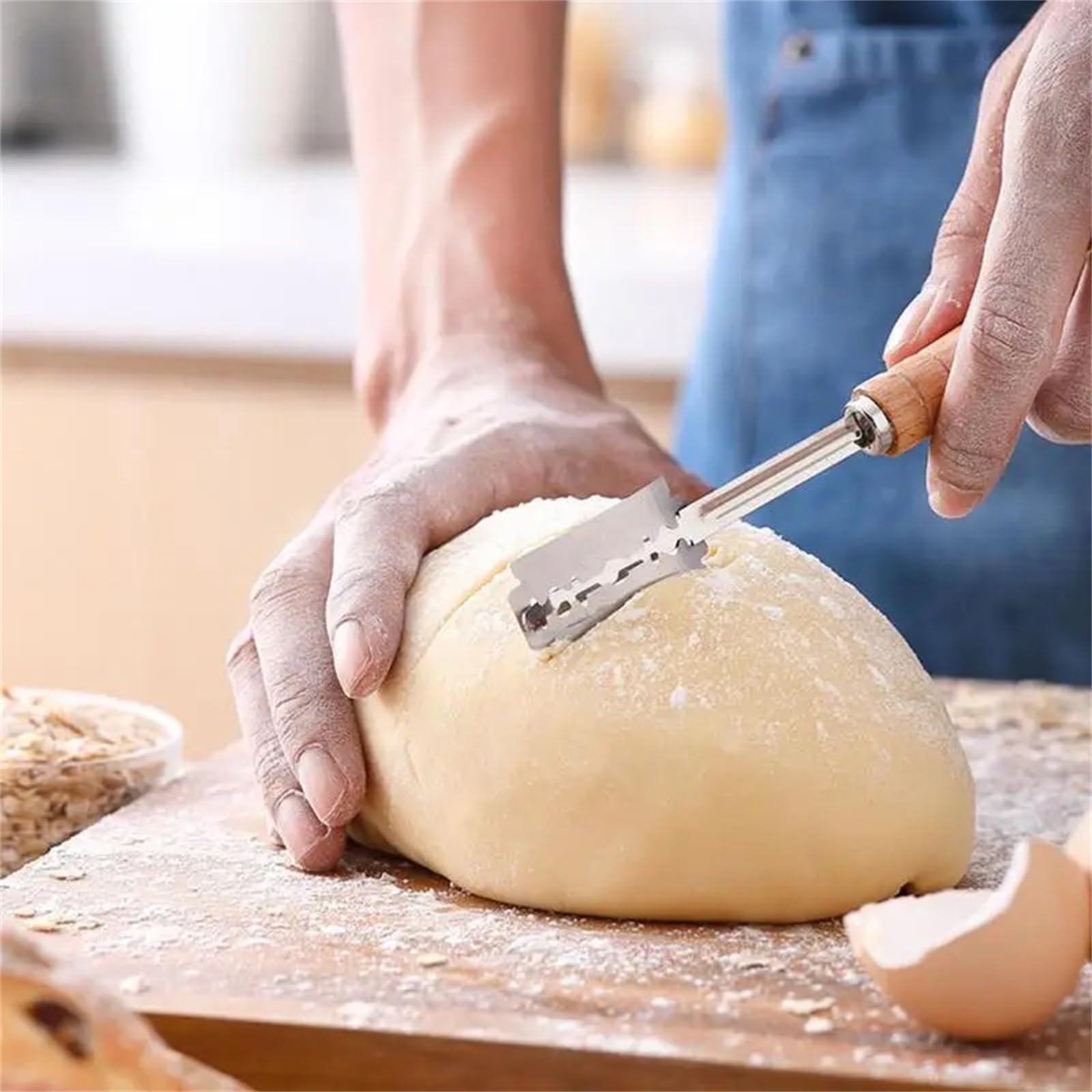 パン作りツールセット、エントリーレベルのパン焼き7ピースキット、円形と長方形のシリコンケーキマット、デンマーク生地泡立て器、パンスコ ベーキングマット 生地作り ベーキングマット 製菓マット 食洗機対応 お菓子作り パンこね台 パン作り 50×70cm クッキングマット 繰り返し使用