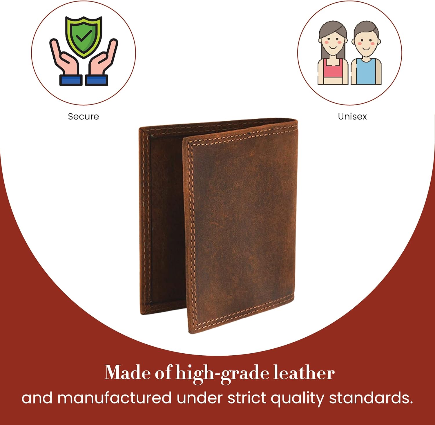 Vista 5 de Style N Craft Men's Bifold Credit Card Case