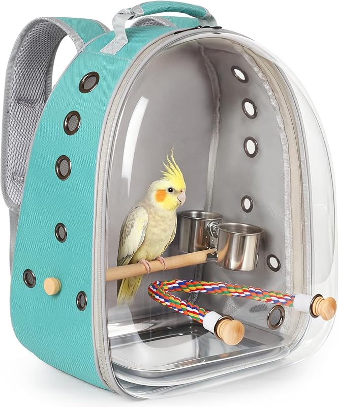 Caixa de Transporte para Aves halinfer com Visor Transparente, Poleiros e Bandeja Metálica C001