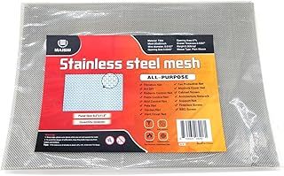 MAISHI 2-Pack 8.2"x11.8" Stainless Steel Mesh Sheets - DIY Replacement Screen for Rodent Proof Crawlspace & Foundation Vents, 20 Mesh 0.0343" Opening to Block Mice & Rats