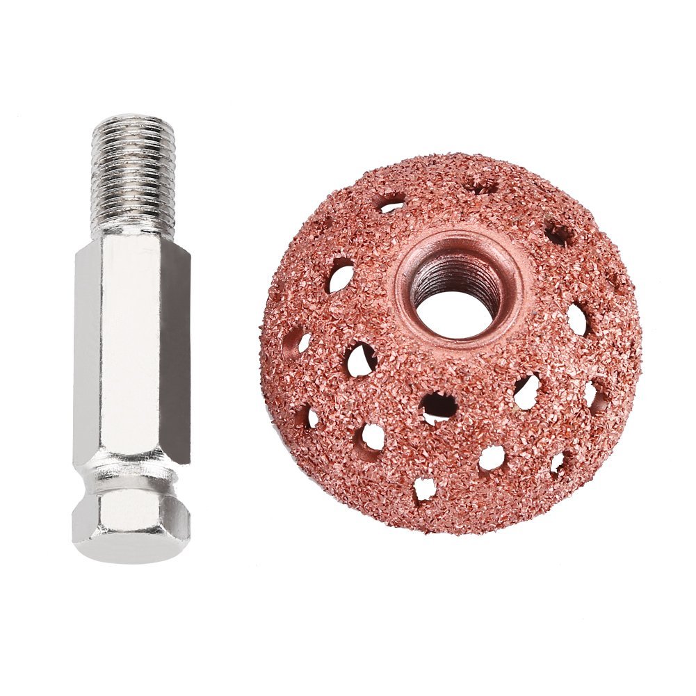 38mm Tire Buffing Wheel, Tungsten Alloy Grinding Head, Coarse 70 Grit with 9mm Thread, for Vehicle Tire Repair, Commercial Use