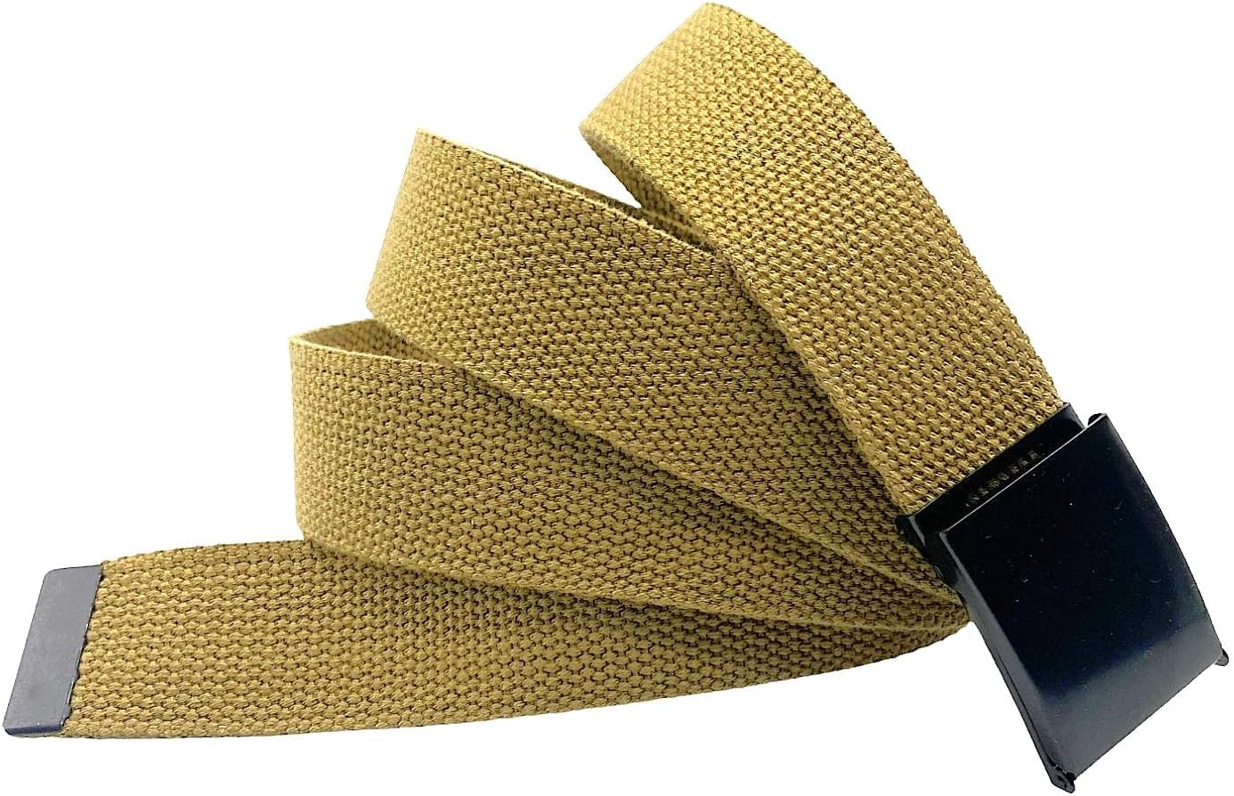 Canvas Belt with Black Flip-Top Buckle - Up to 45" Waist Size, Military & Golf Belt - Image 5