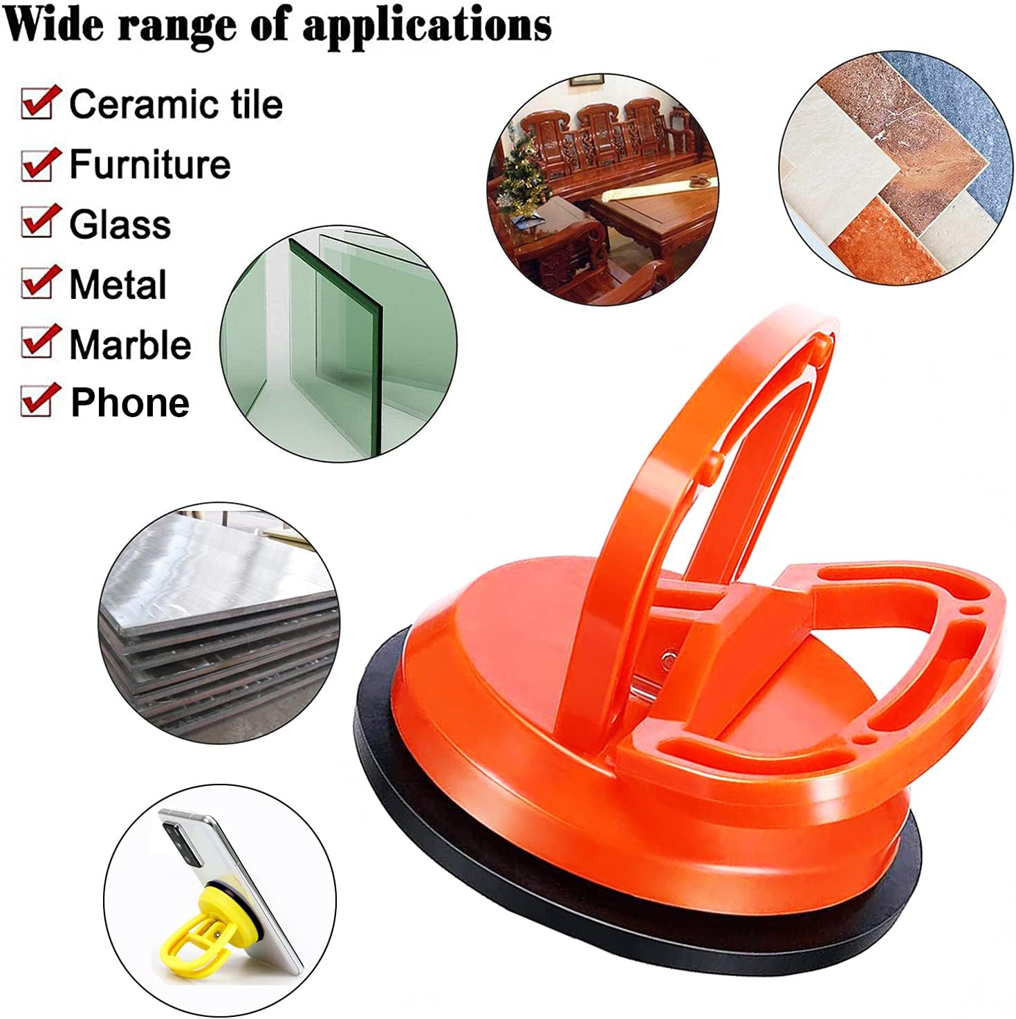 3-Pack Car Dent Puller Car Dent Removal Kit - Suction Cup Dent Remover Tool,Handle Lifter for Car Body,Glass,Screens,and Objects,Dent Repair Kit for Easy Removal
