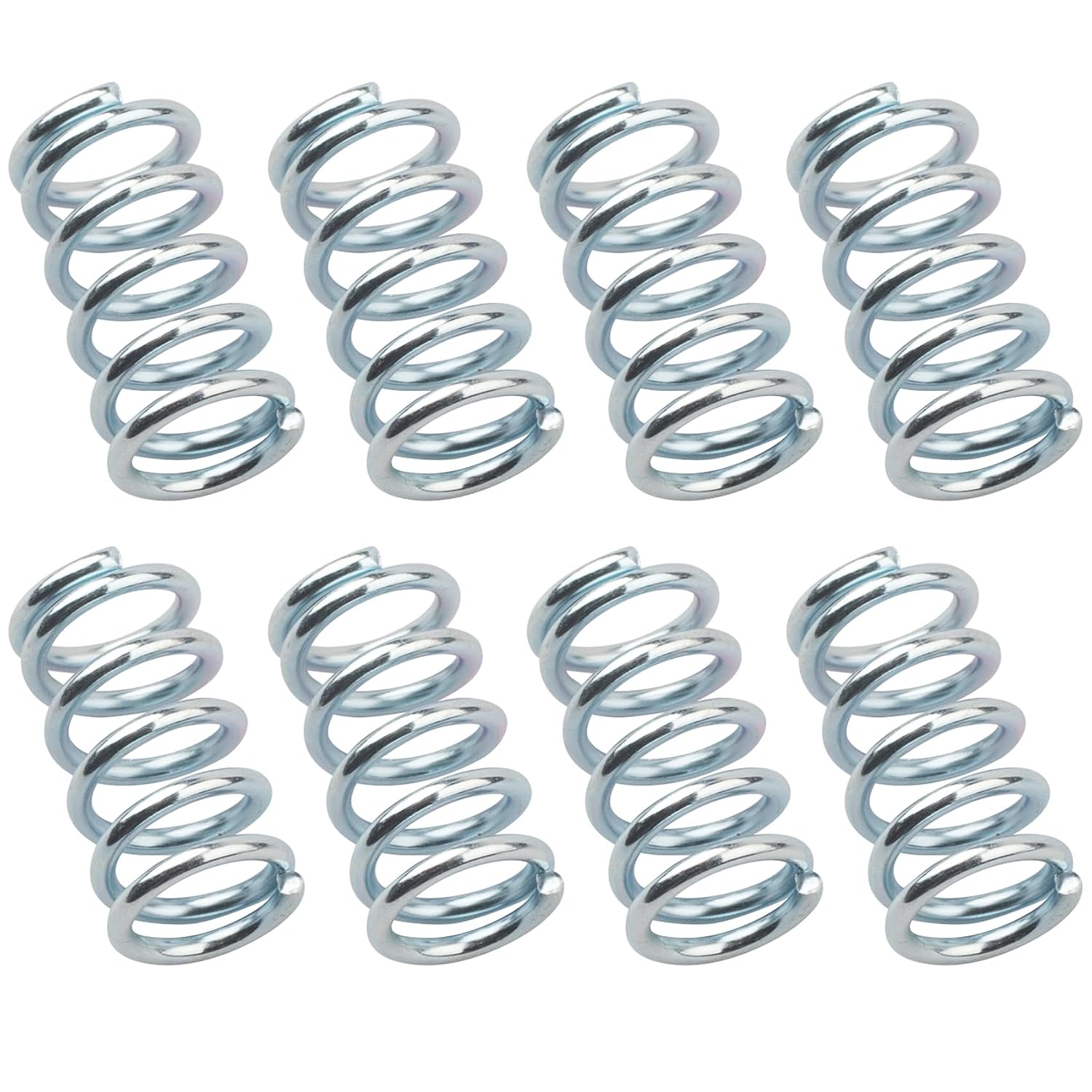 8-Pack 9708 Compression Spring, 0.091 GA x 11/16 inch x 1-1/4 inch | Small Springs,Silver, Durable Stainless Steel Construction, Sturdy