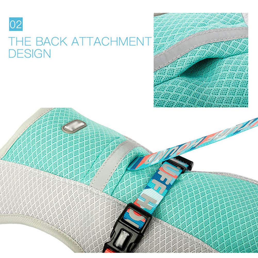 Gilet rinfrescante Riflettente per Cani, Cappotto rinfrescante per Cani Regolabile Imbracatura per Cani Leggera e Traspirante Giacca Estiva per la Caccia Formazione Campeggio,Blu,L