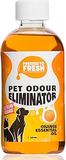Pet Urine Odour Eliminator & Neutraliser - Natural Cold Pressed Orange Oil Enzyme Cleaner - Makes 4 Litres - Cleans Dog & Cat Smells, Carpet, Bins, Litter Trays - Pet Deodoriser & Repellent
