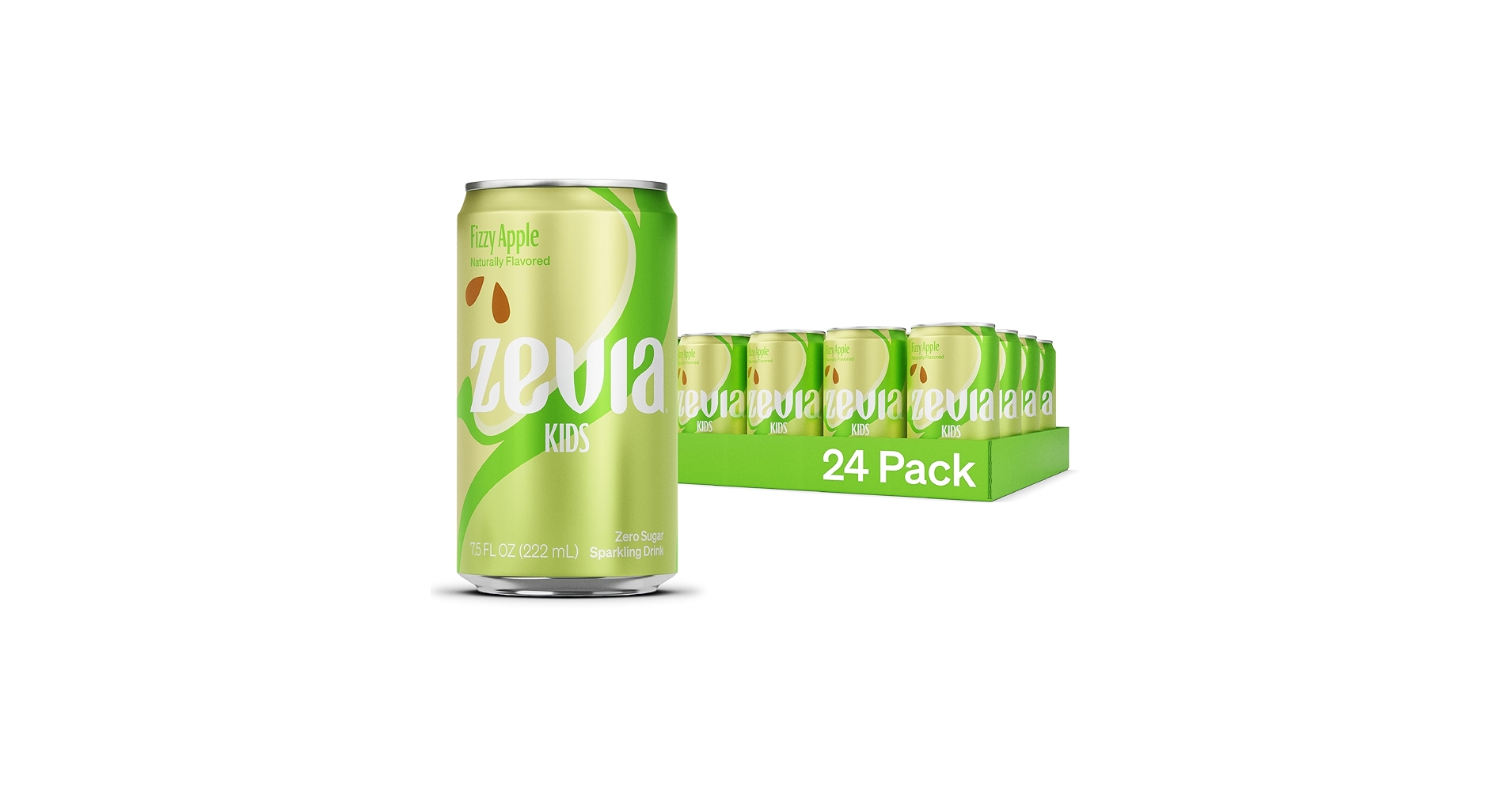 Apple soda Amazon.com : Zevia Kids, Fizzy Apple, 7.5 Ounce Cans (Pack
