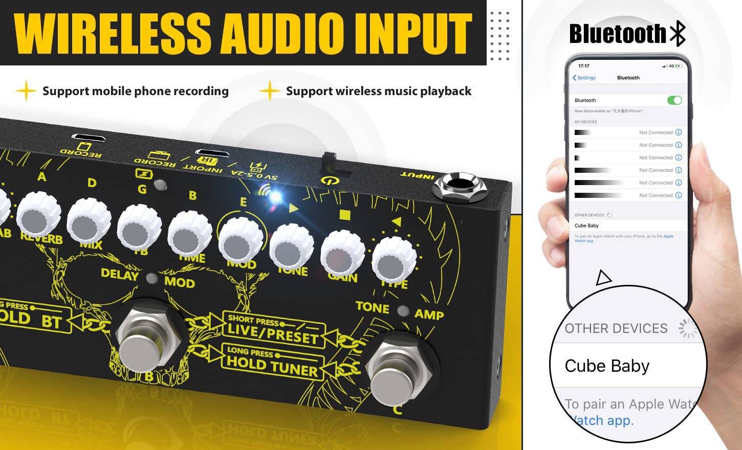 Getaria Multi Effects Pedal Guitar Pedals Multi Effects combined Delay