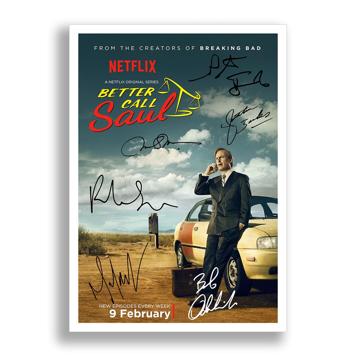 Memorabilia A4 Poster Only Better Call Saul Cast Signed Autograph Signature A4 Poster Photo Print Photograph Wall Art Picture Tv Show Series Season Dvd Boxset Present Birthday (A4 Poster Only)