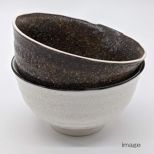 Miniatura 6 de Utsuwa Roan 520-0191 Mino Ware Rice Bowl, 4.7 inches (12 cm), Sand Karatsu, Buchi White, Made in Japan