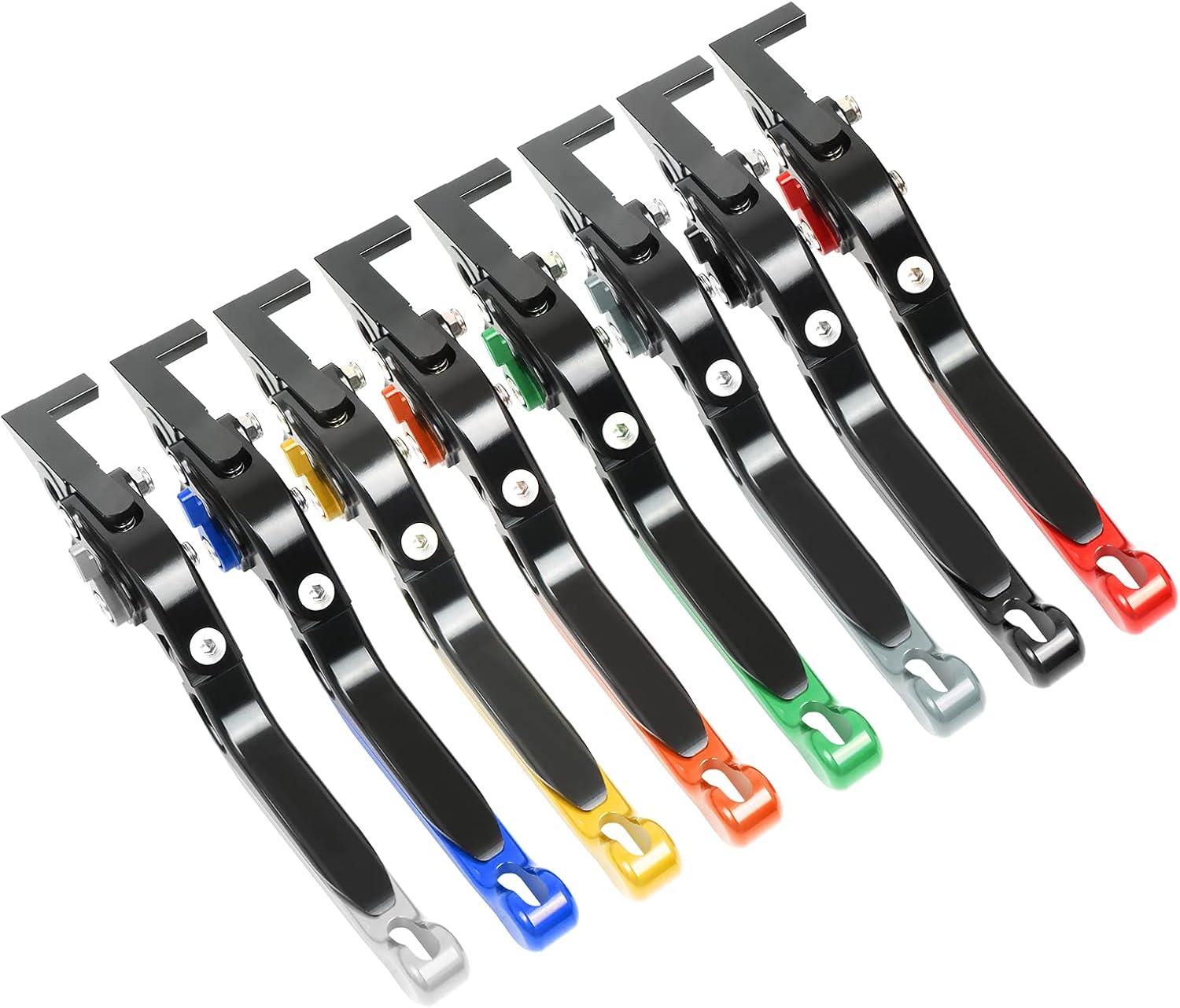 Motorcycle Foldable Brake Clutch Levers Adjustable Aluminum Handlebar Lever Replacement for Yamaha YZF R7 2021 2022 2023 2024 ﻿ (Black)