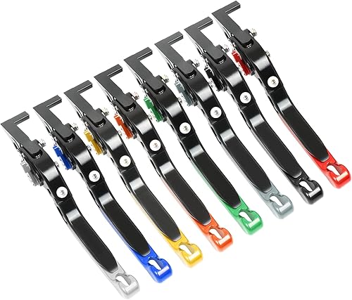 Miniatura 6 de WORLDMOTOP Juego de manetas de embrague de freno de repuesto ajustable para Yamaha FZ-07 MT-07 FZ-09 MT-09 SR 2014 2015 2016 2017 2018 2019 FZ-10