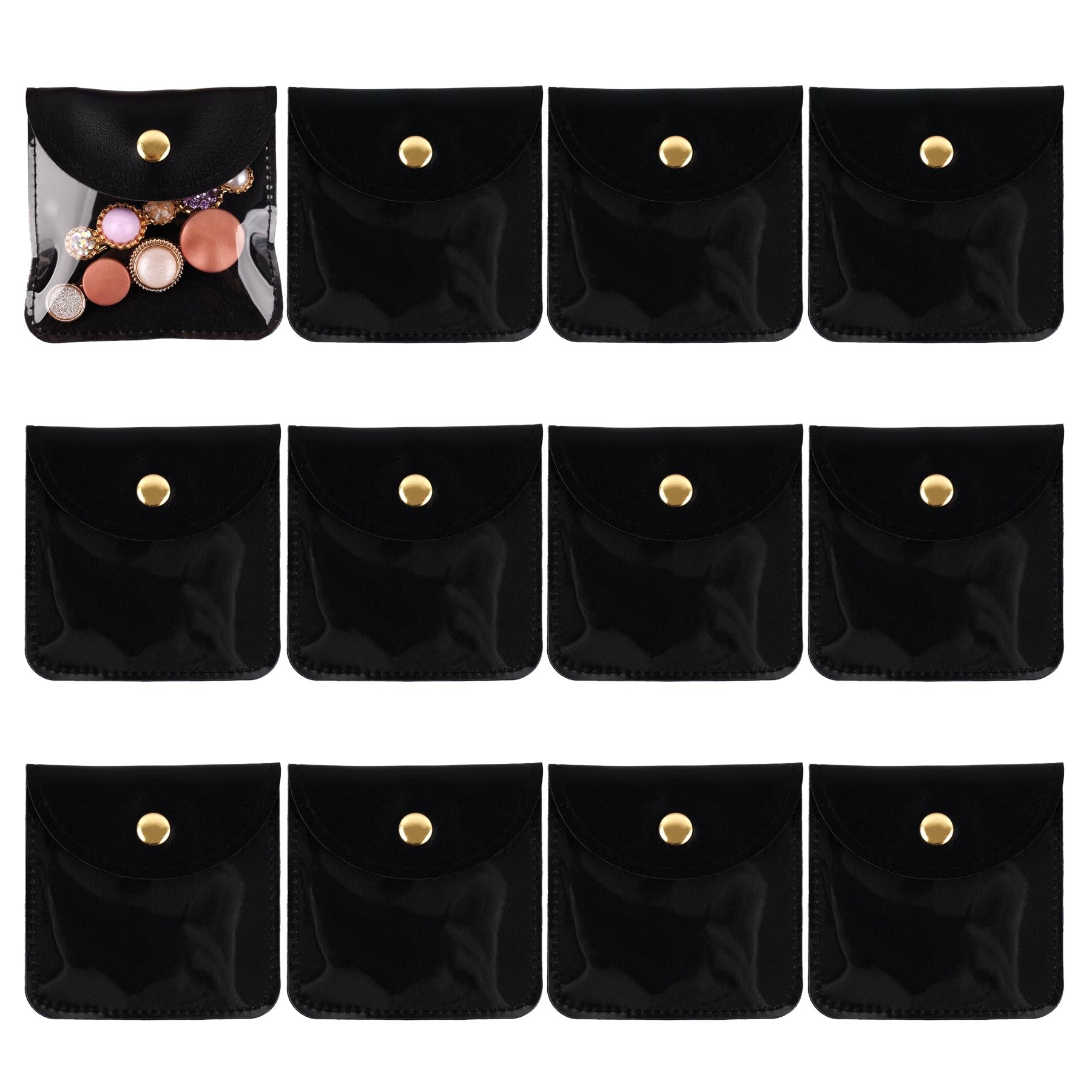 Pochette de rangement en cuir transparent contre les nœuds de colliers et bracelets AUEAR