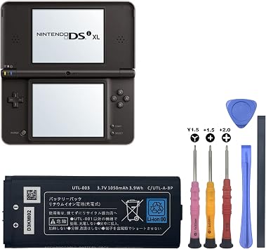DSi XL Battery UTL-003 3.7V 1050mAh Replacement for DSi XL, DSi LL Game Player Battery with Repair Tool Kit Not for DSi NDSi DS Lite