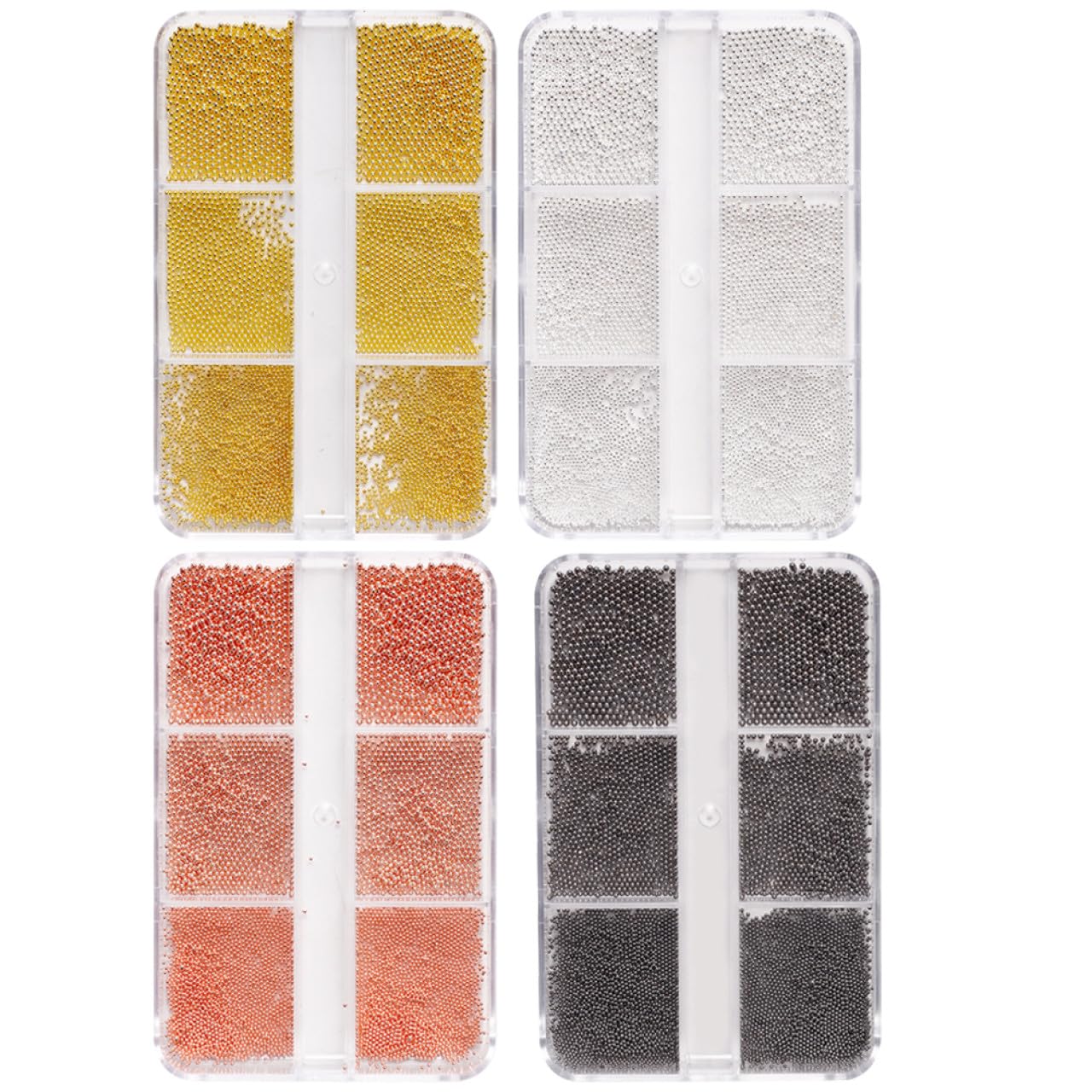 SHERCHPRY Unghie Rotonde di Caviale Mini Decorative per Nail Art Fai da Te Adatte per Unghie Naturali e Artificiali UV e Dip