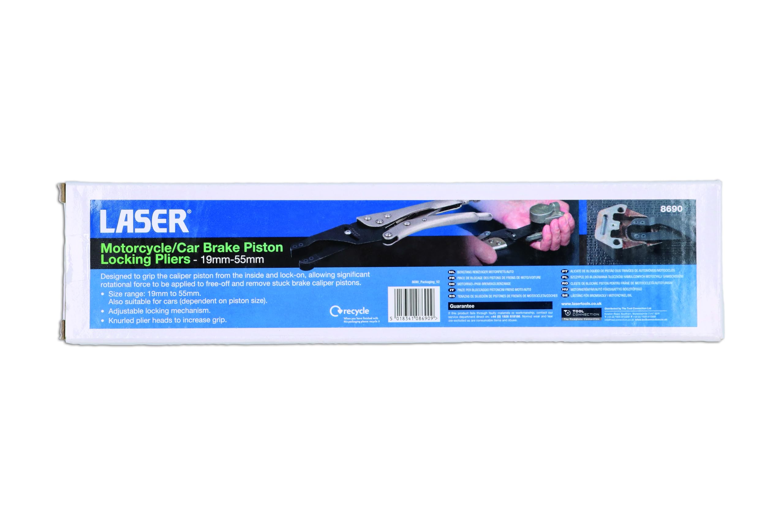 Laser 8690 Motorcycle/Car Brake Piston Locking Pliers 19mm - 55mm