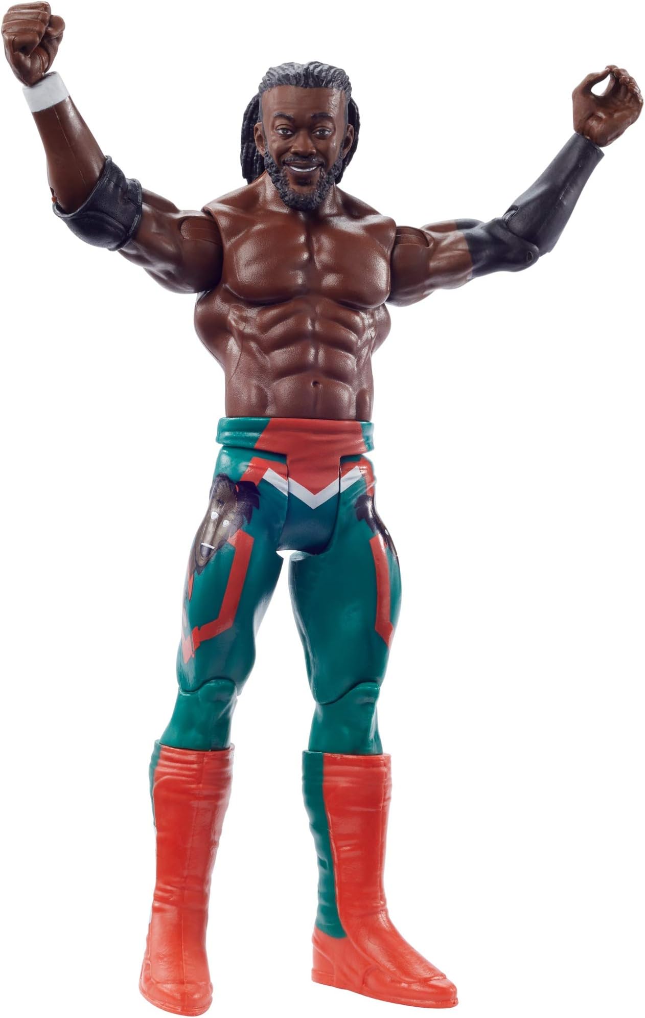 WWE Kofi Kingston Basic Series #103 Action Figure in 6-inch Scale with Articulation & Ring Gear
