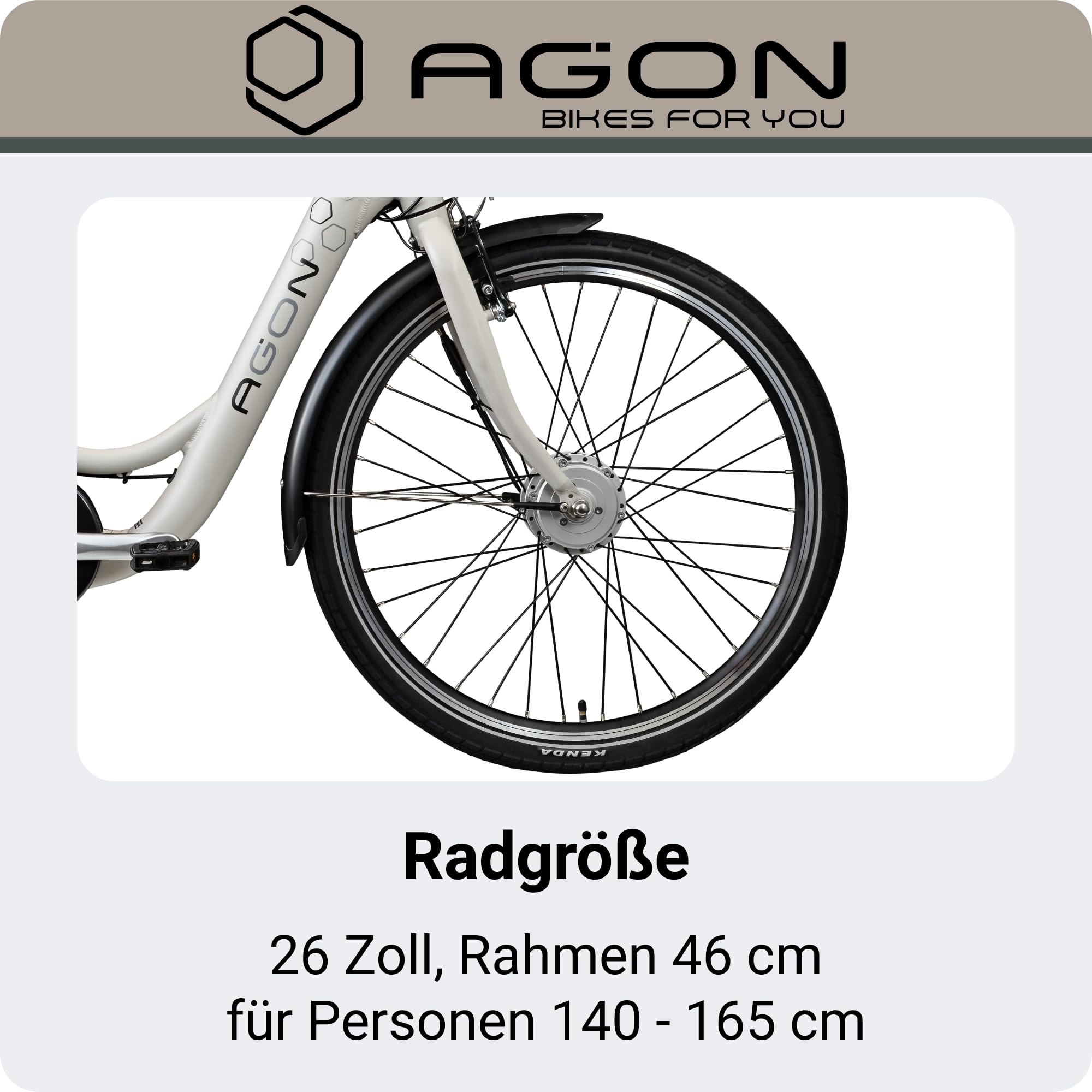 AGON Axis 26 Zoll E-Bike Citybike Pedelec Damen Nabenmotor bis 115 km