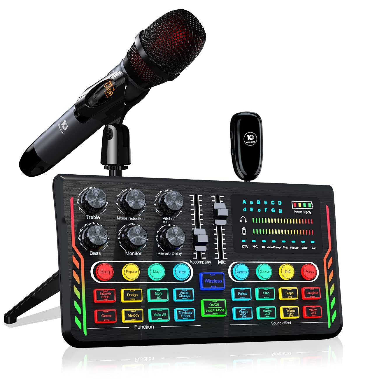 Buy tenlamp Audio Mixer Kit for Podcast & Streaming, USB Live Sound