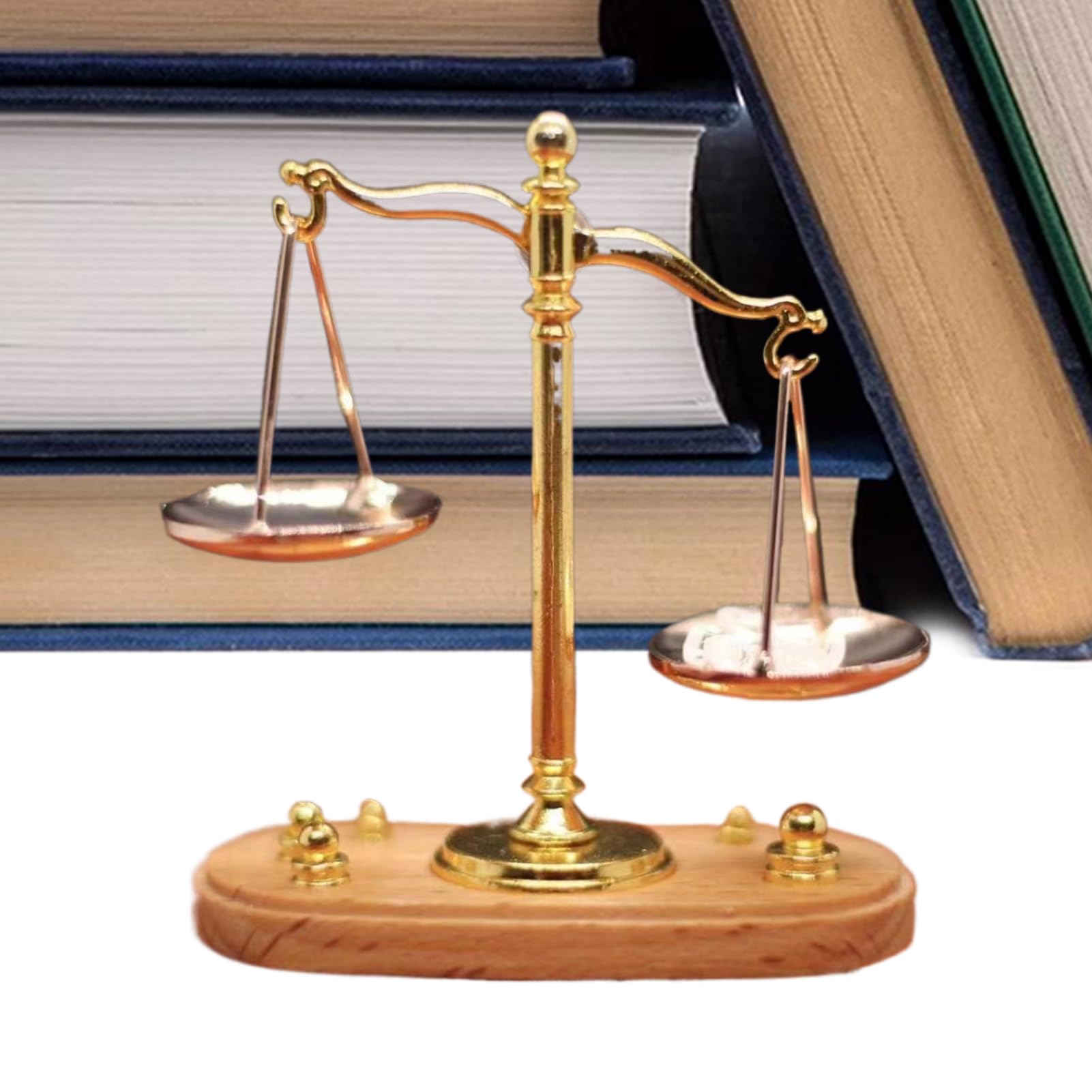 Mini Balance Scale - 1 12 Doll House Decor Display Sculpture, Miniature Balance Scale - For Bathroom, Kitchen, Bedroom, Classroom, School