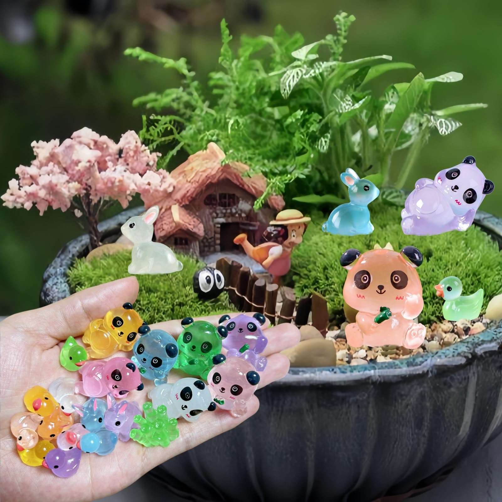 Yiqicomle 53pcs Glow Resin Animals - Image 4