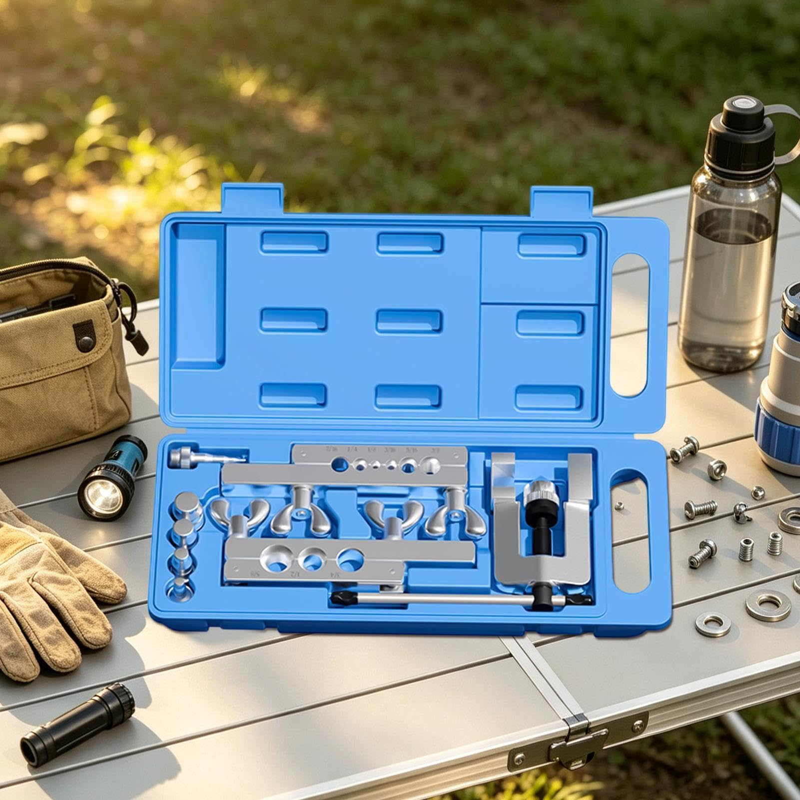 Herramienta Abocardadora Línea Freno Set De Reparación Y Mantenimiento De | Kit De Abocardado Doble Camión Sedán Automotriz Hogar Industria Garaje Y Taller Exterior