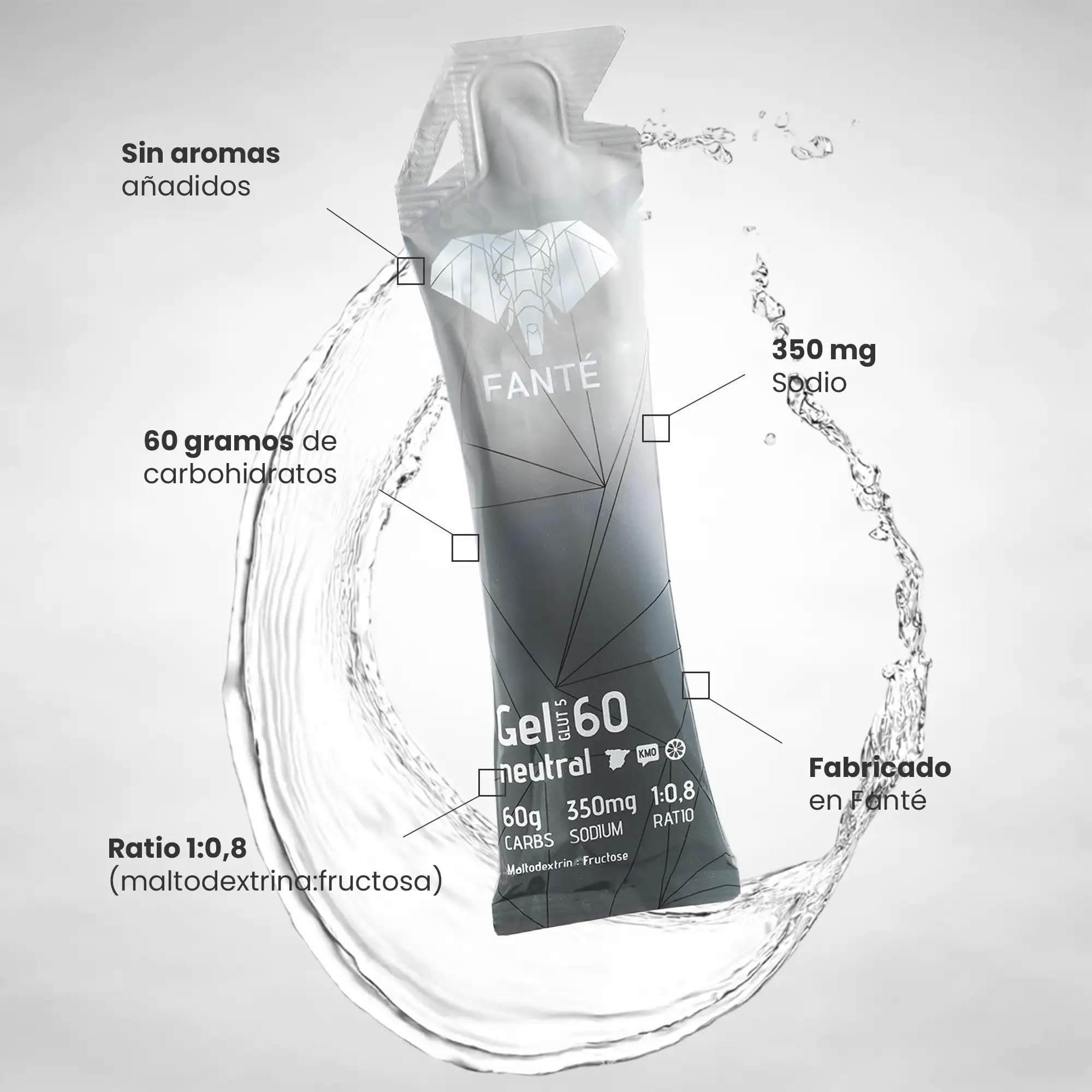 FANTÉ Gel Energético Sabor Neutro 60 g | Carbohidratos para Running, Ciclismo y Deportes de Resistencia (12)