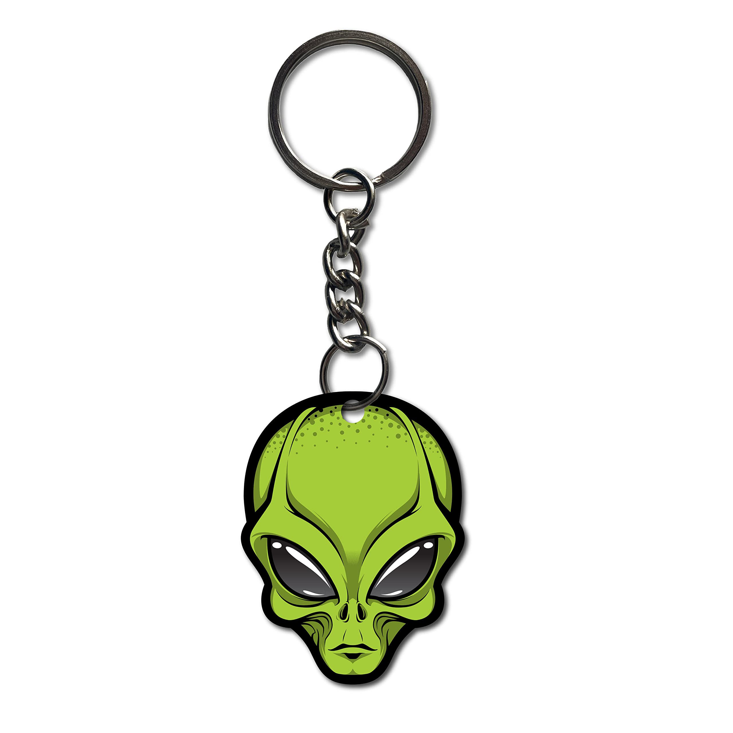 signoogle Alien Theme Printed Keychain for Bike Car/Women/Men/Bag Key Tag Keyrings (2 x 2.5 Inch)-picture-19