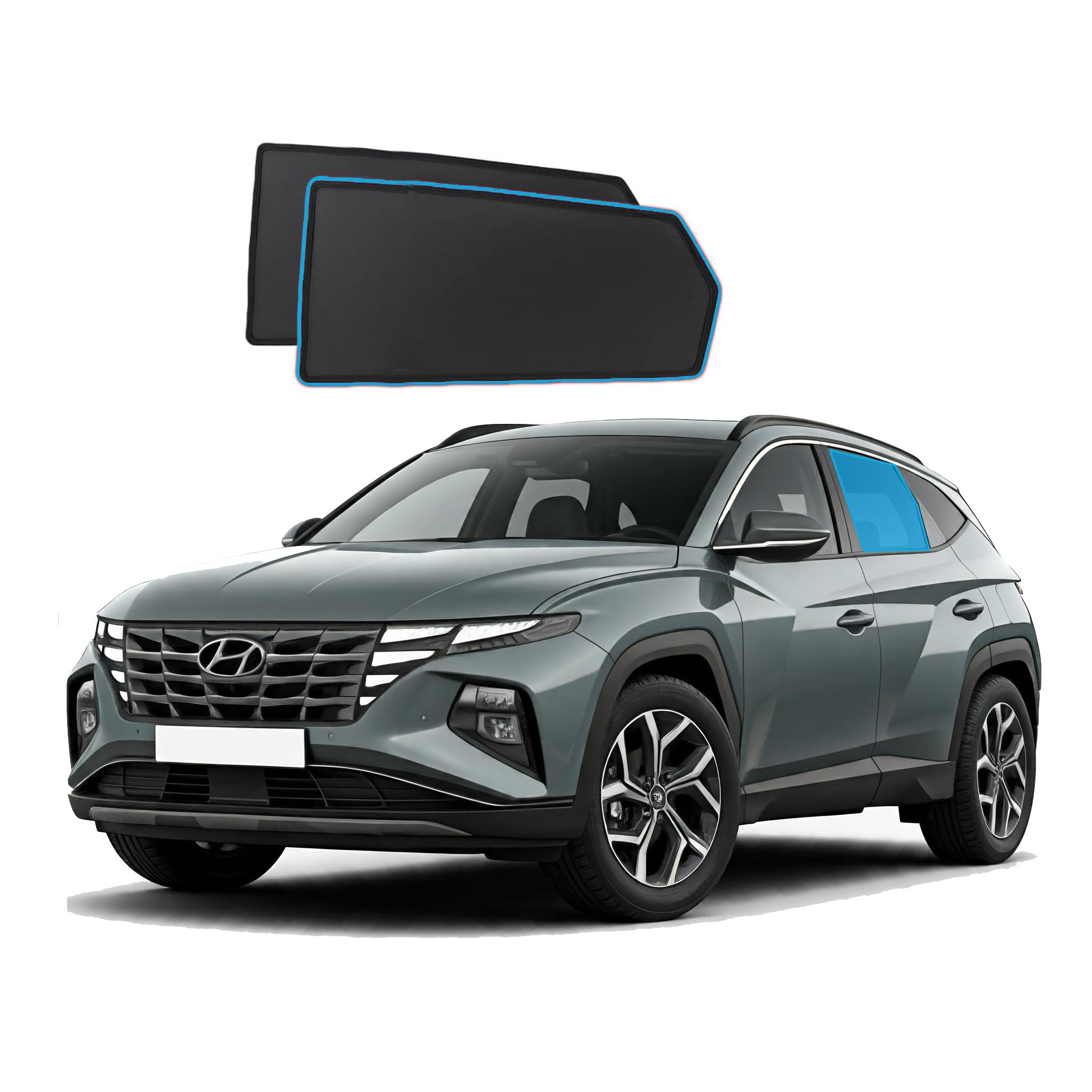 Side & Rear Windows Sun Shade for Hyundai Tucson 2022-2025 | Custom Fit, Magnetic Mesh Cover | Baby UV/Heat Protection, Privacy Shield Sunshade (2-