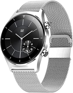 QESTO FSA E13 Smart Watch Supports Phone Message Gps Bluetooth 5.0 Men's Smart Watch Fitness Tracker Waterproof Smart Watch for Android IOS Phones(B)