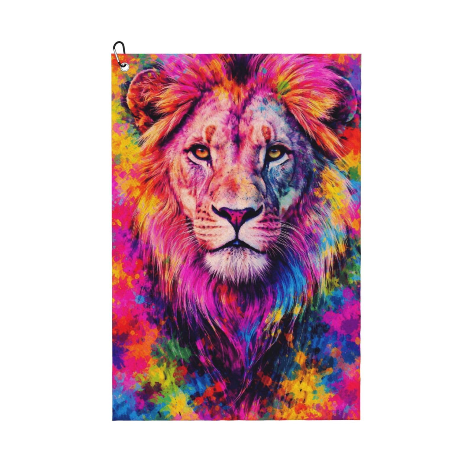 BSDFGSDD Animal King Trippy Lion Watercolor Art Golf Towel 24 x 16 inches