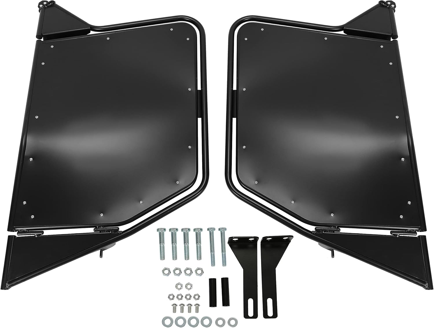 UTV Metal Doors w/Latches Compatible with 2008-2021 Polaris RZR 800/ S 800/ XP 900 570 2 Door Models Suicide Doors 2 PCS