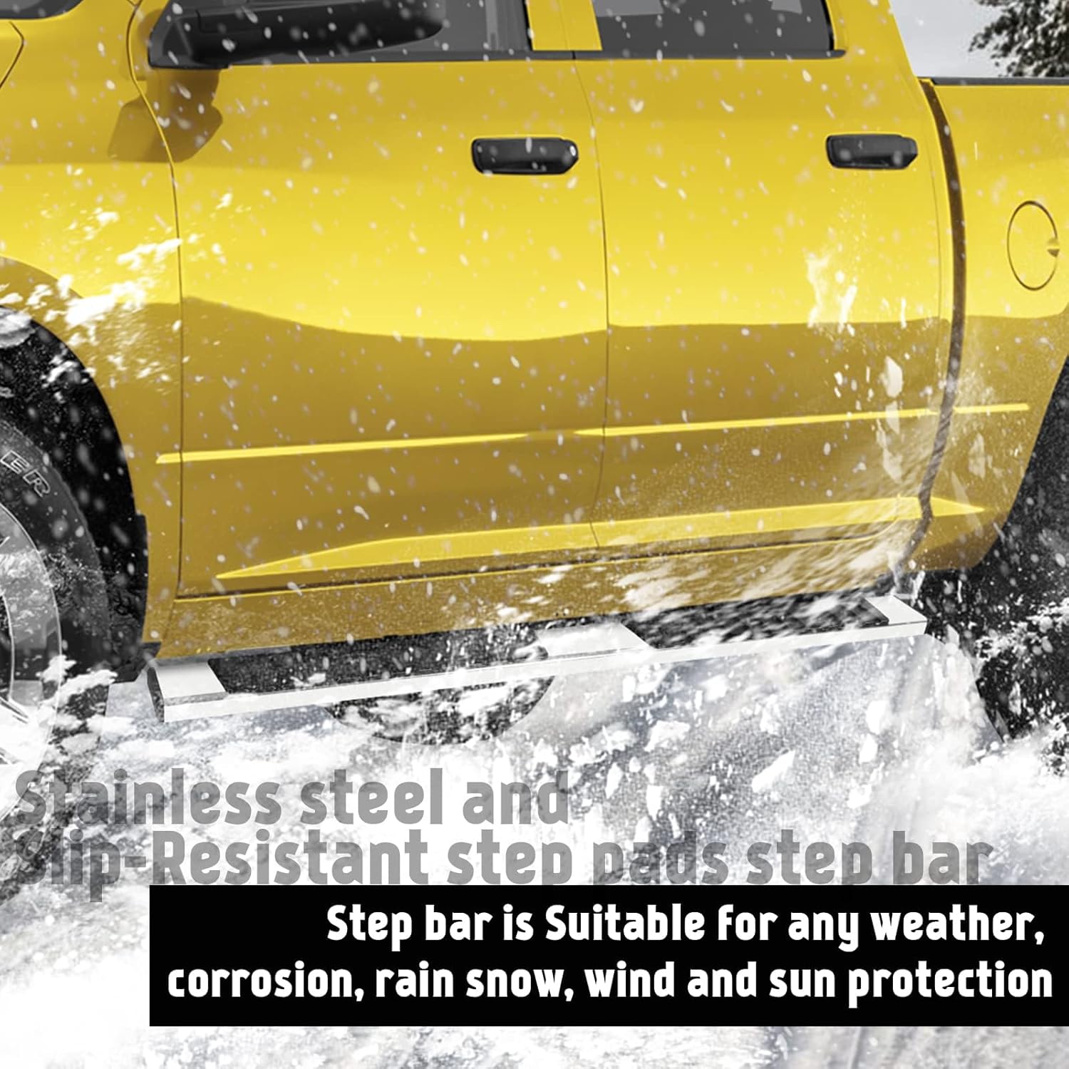 6.5 Inches Crew Cab Running Boards for 2009-2018 Dodge Ram 1500, 2019-2025 RAM 1500 Classic Body(New Body Style Not Included) 2010-2025 Ram 2500 3500 Chrome Stainless Steel Side Step Nerf Bars