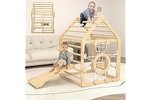 Indoor Toddler Climbing Toys, Pikler Triangle Set for Kids