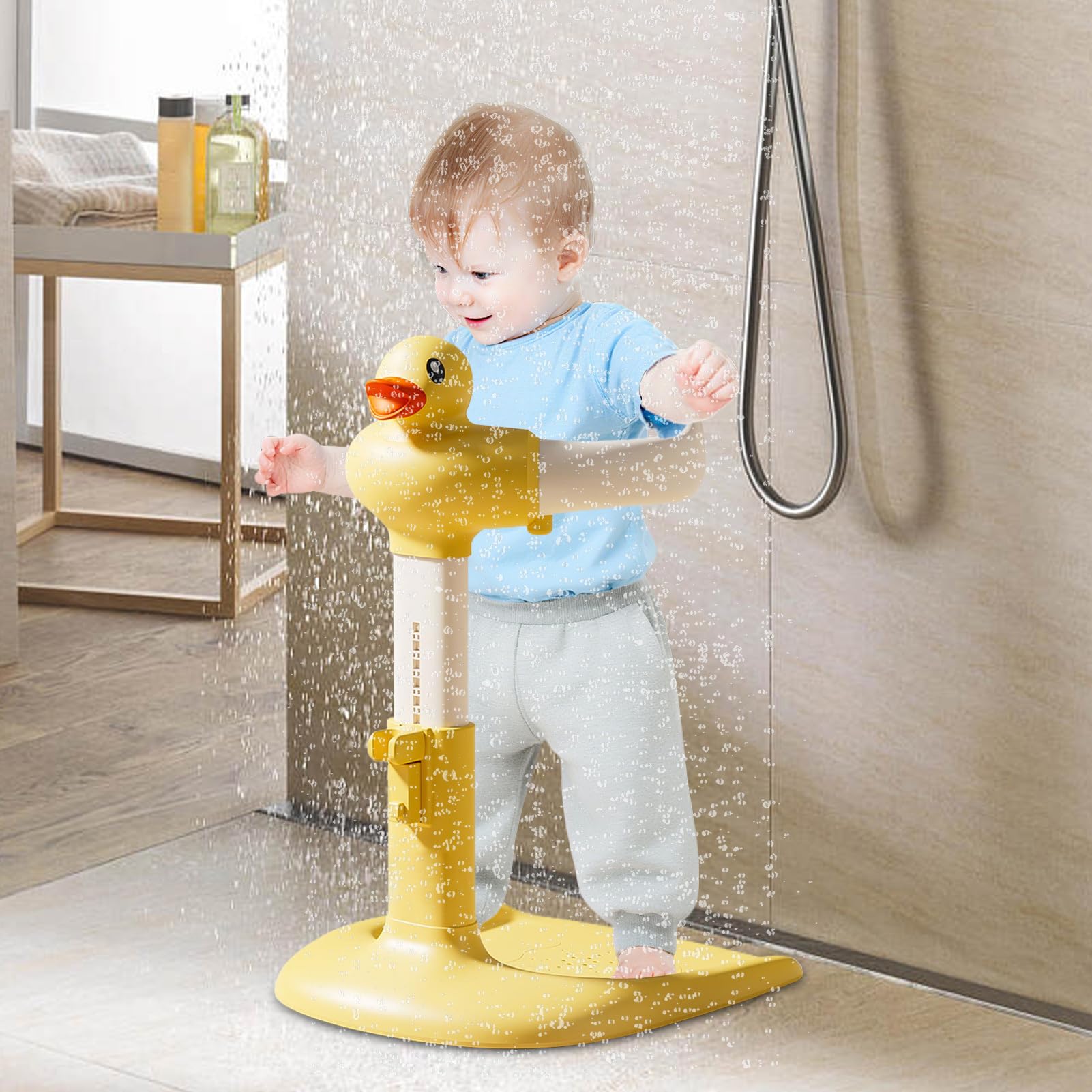 Soporte Para Ducha Infantil De Pie Base Antideslizante Con Soporte | Apoyo De Pie De Ducha Y Baño Para Bebés De 0 A 36 Meses, Niños Y Niñas, Mamá Y Papá,