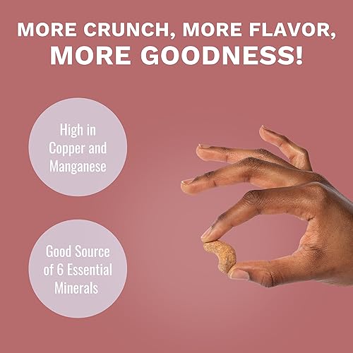 Miniatura 5 de Karma Nuts - Anacardos espolvoreados de cacao con piel, enteros, dulces, tostados, veganos, sin gluten, bajos en carbohidratos netos, naturales,